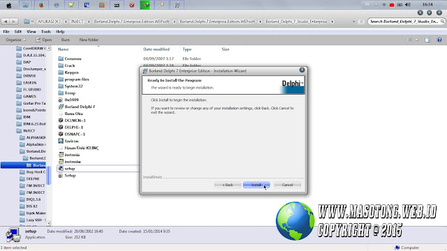 cara instal borland delphi 7 di pc laptop