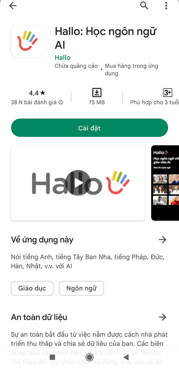 Hallo App - Learn Languages & English cho Android, iOS, PC c