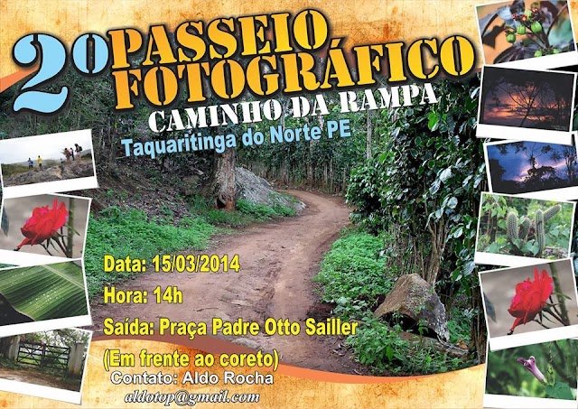 Passeio fotográfico acontecerá em 15 de março em Taquaritinga do Norte