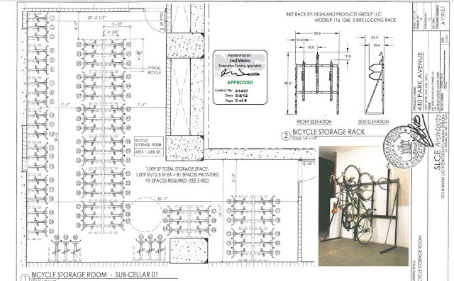 Floor plan shoeing bicycle parking on the underground floor