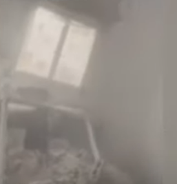 بالصور : شقة سكنية اسرائيلية اصابها صاروخ من غزة
