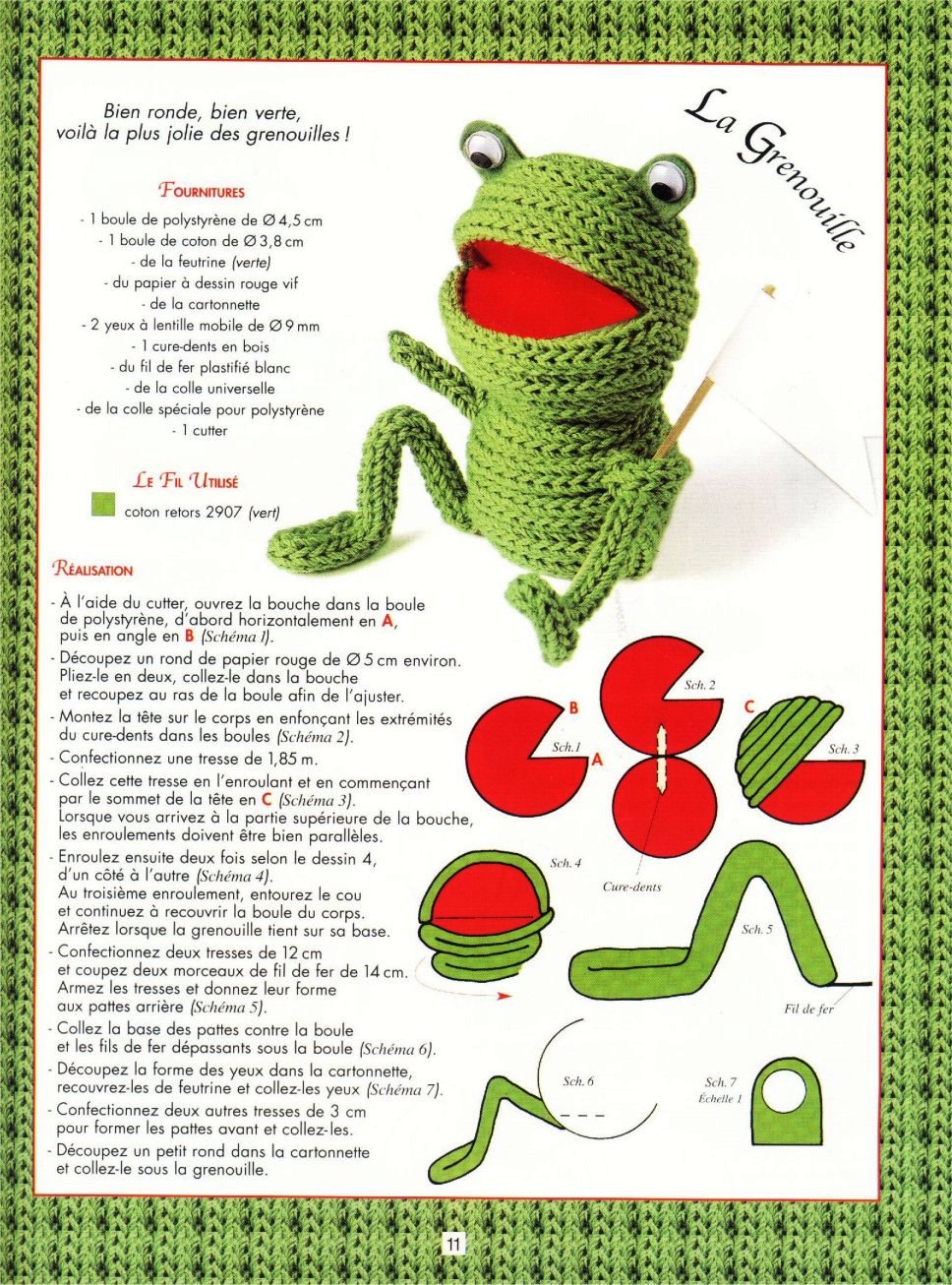 Sapo em crochet