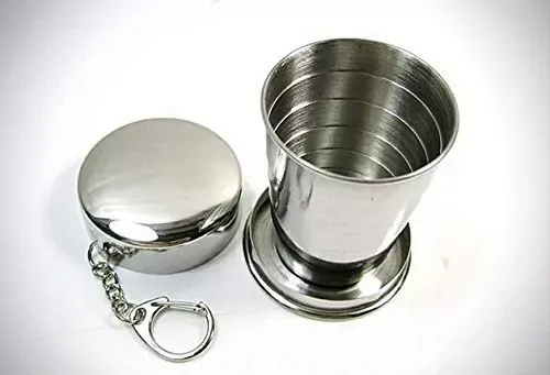 Portable Folding Stainless Steel Water Glass