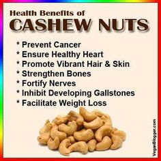 Health benefits of Cashew nuts