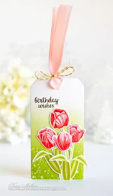 Sunny Studio Stamps: Timeless Tulips Gift Tag by Kay Miller