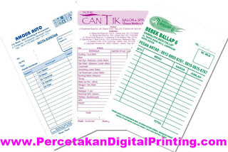 Contoh Desain NOTA BON Dari Percetakan Digital Printing Terdekat