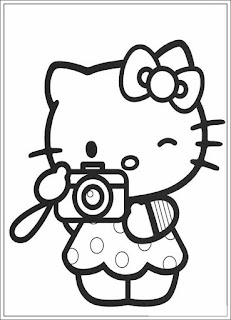 Ausmalbilder von Hello Kitty zum Ausdrucken