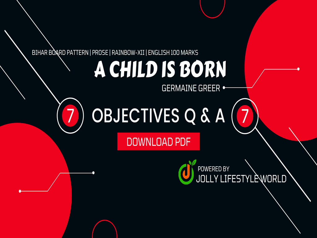 A Child is Born has been written by Germaine Greer. Read & download All objectives of this lesson for free & can also take online test.