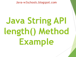 Java String API length() Method Example