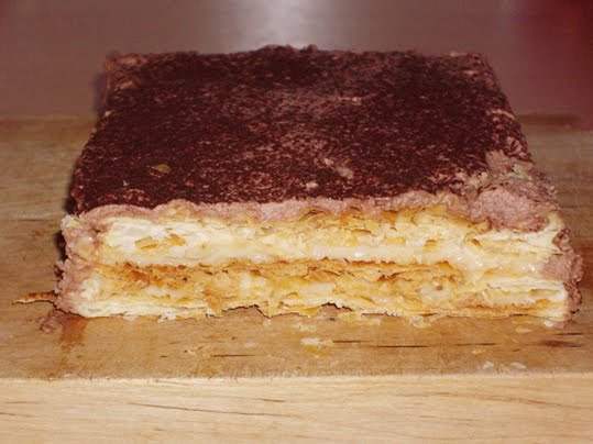 Tarta de hojaldre y trufa