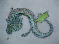 Mosaic sidewalk in Burns Court area of Sarasota Florida