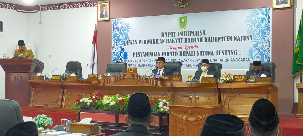 DPRD Natuna Gelar Rapat Paripurna Tentang Ranperda Kabupaten Natuna Tahun 2021