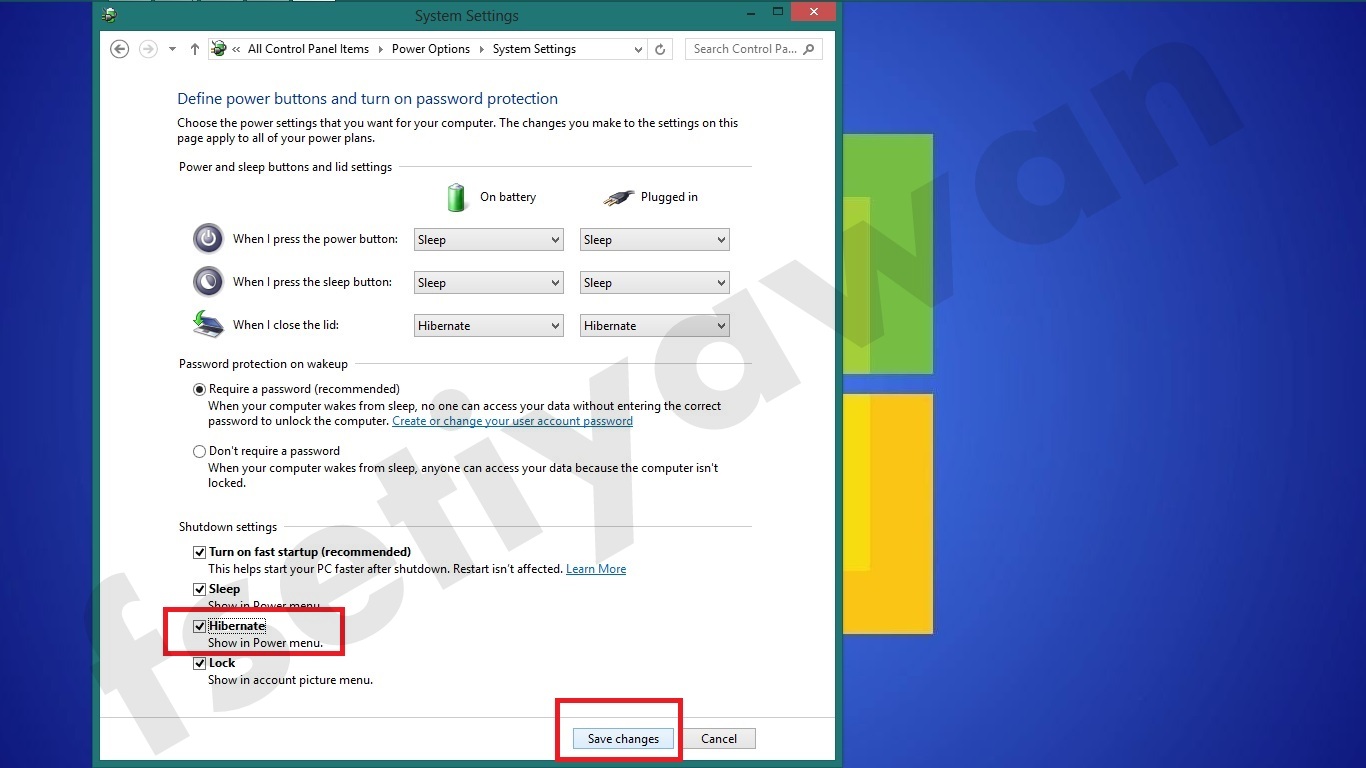 CARA MENGAKTIFKAN FUNGSI HIBERNATE WINDOWS 8