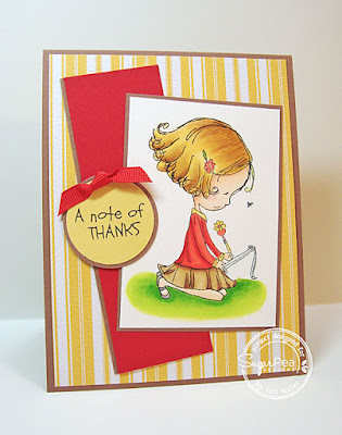 A Note of Thanks card-designed by Lori Tecler/Inking Aloud-stamps from SugarPea Designs