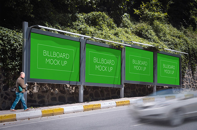 Realistic Billboard Mockup PSD