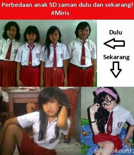 Bedanya Anak SD Jaman Dulu dan Sekarang ~ 1gags.blogspot 