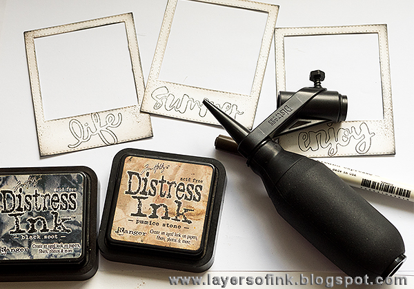 Layers of ink - Create Art Journal tutorial by Anna-Karin with My Favorite dies by Simon Says Stamp.