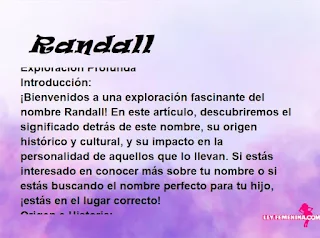 significado del nombre Randall