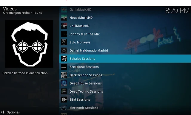 Canales Youtube Musicales KODI