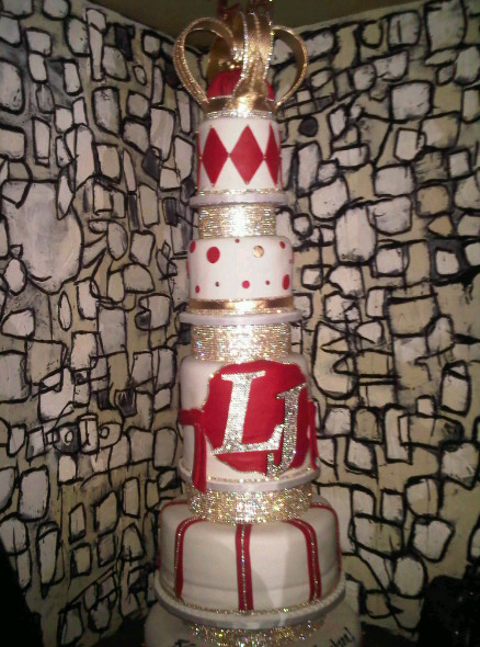 A birthday cake befitting a King! LeBron James "King James" of the Miami 