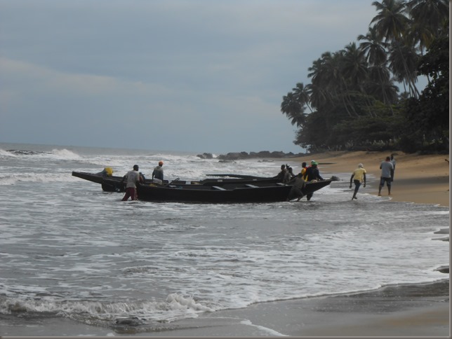 Fishing boat returning Kribi