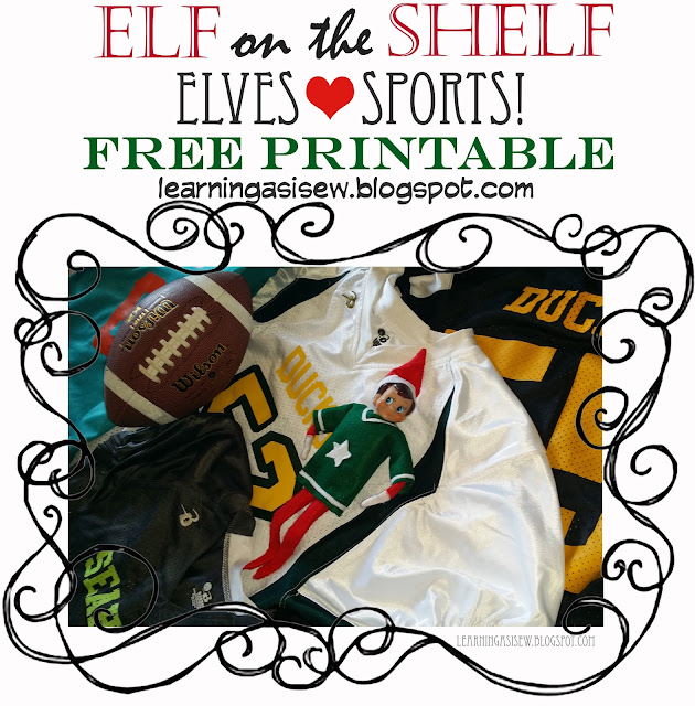 Elf on the Shelf Free Printable Sports Jersey Template