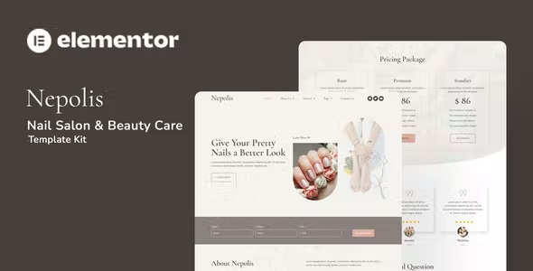 Best Nail Salon Beauty Care Elementor Template Kit