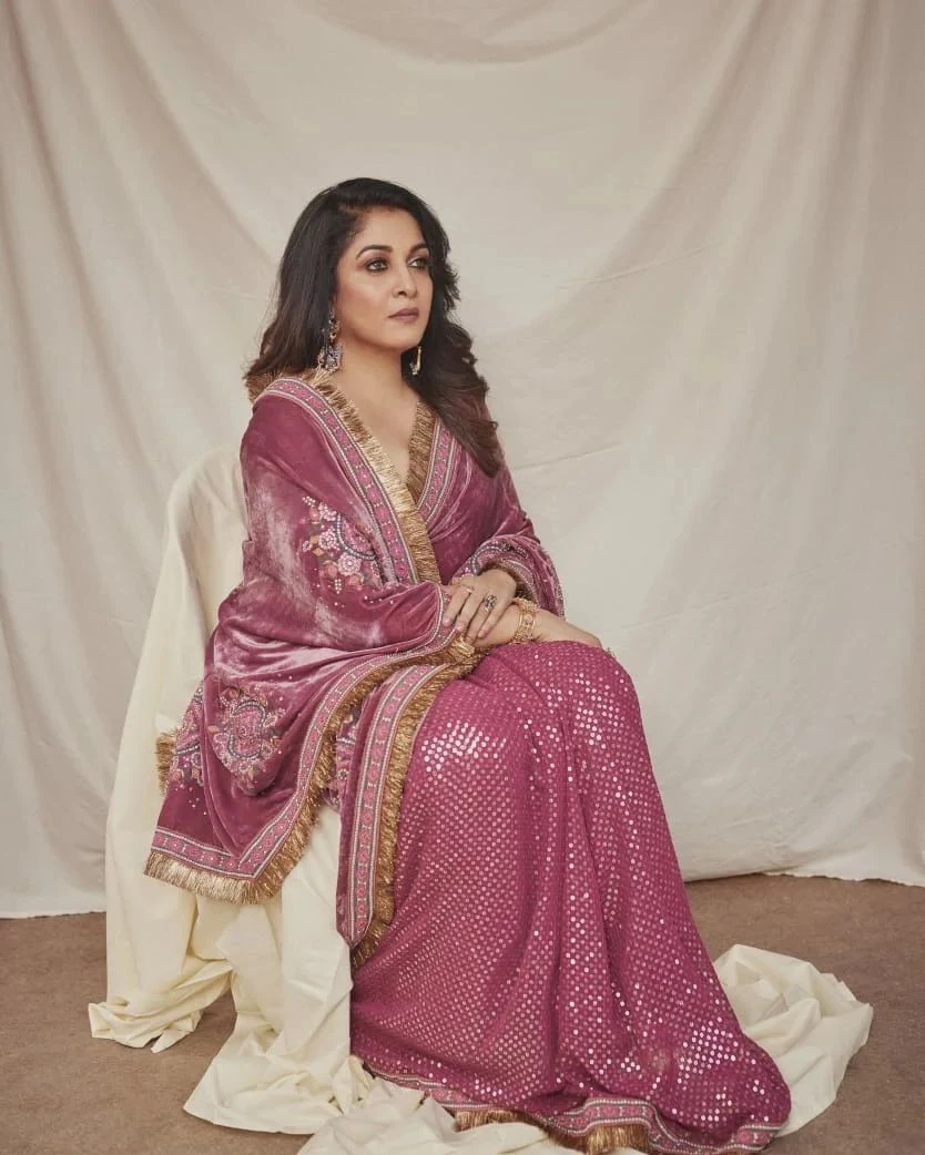 Actress Ramya Krishnan Gorgeous Looks in Saree Pics