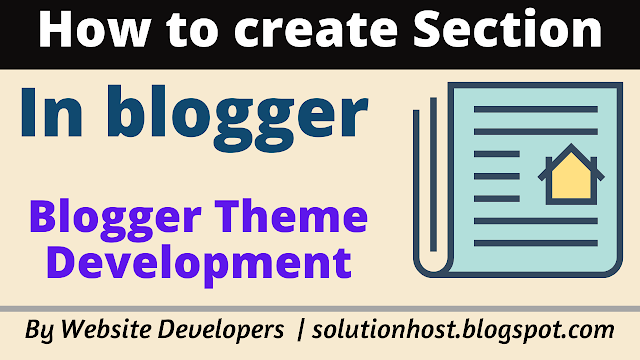 Create section in blogger