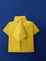 camisa con corbata origami