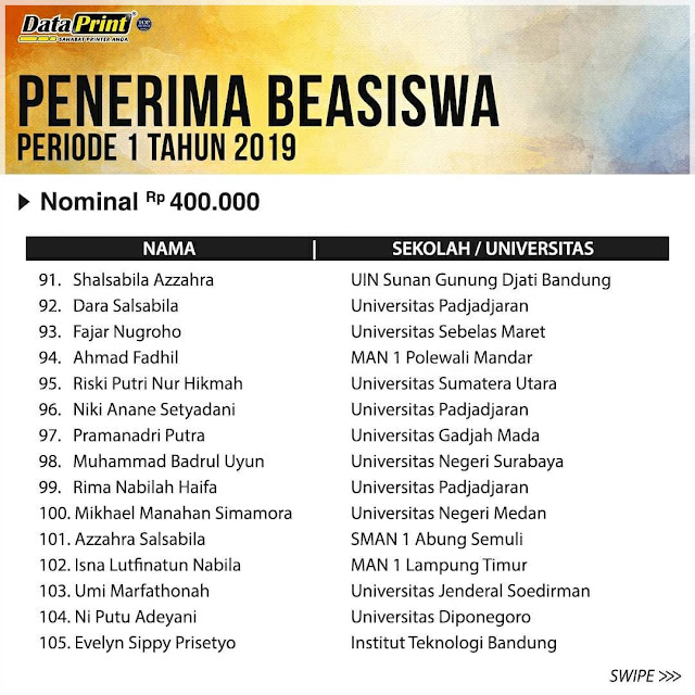 beasiswa dataprint