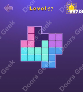 Cheats, Solutions, Walkthrough for Move Blocks Easy Level 57