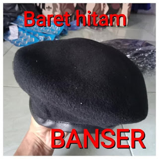 Atribut NU Baret Banser Hitam