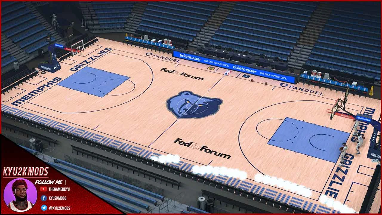 NBA 2K24 Memphis Grizzlies 2024 Court