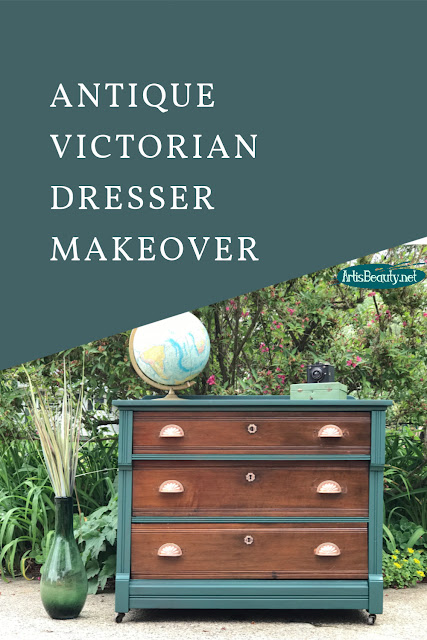 ANTIQUE VICTORIAN DRESSER MAKEOVER USING GENERAL FINISHES MILK PAINT IN WESTMINSTER