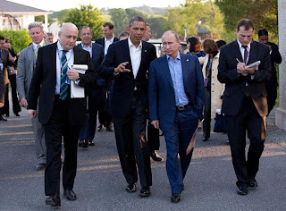 Barack Obama and Vladimir Putin,  2013