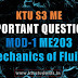 Mechanics of Fluids ME203 Important Questions | Module-1