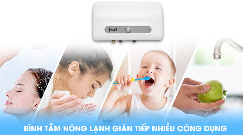 Bình nước nóng ngang Ferroli QQ EVO 15 lít QQ-15ME