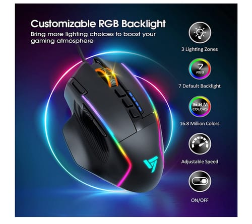 Vic Tech FL PC322 Wired RGB High Performance Gaming Mouse