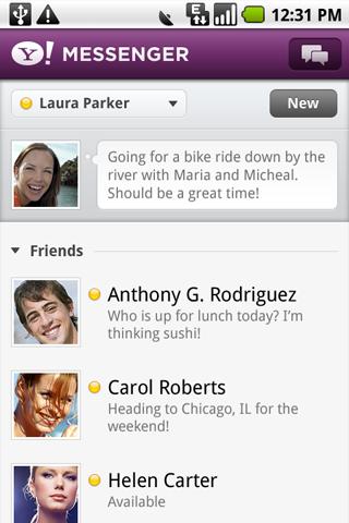 Online YM Dengan Yahoo! Messenger Android