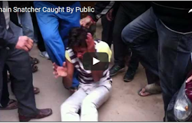 Chain Snatcher Caught By Public and Panished in India