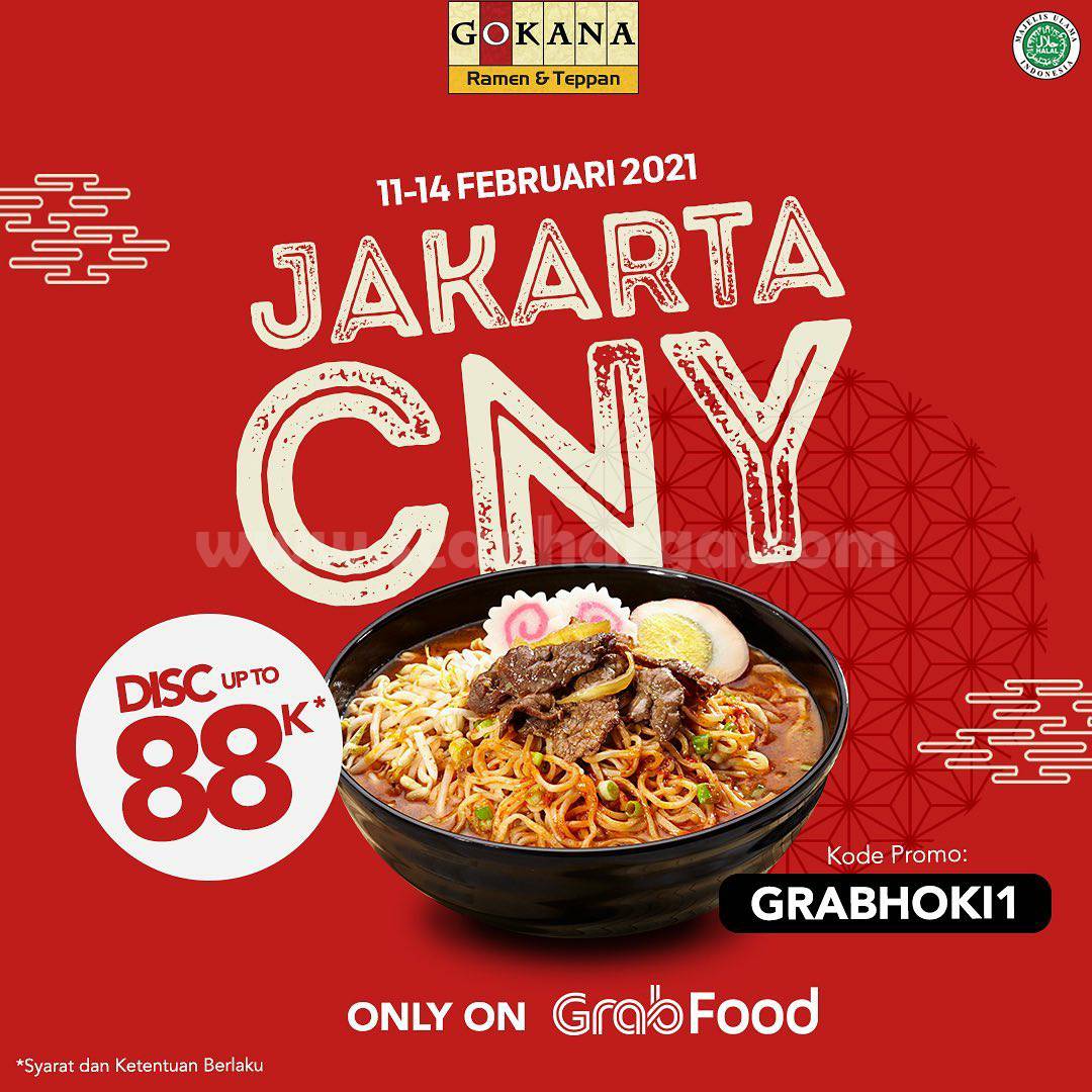 GOKANA JAKARTA Promo CNY GRABFOOD! DISKON hingga Rp 88.000