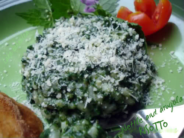Nettle and arugula risotto by Laka kuharica: light and healthy risotto with young spring nettle.