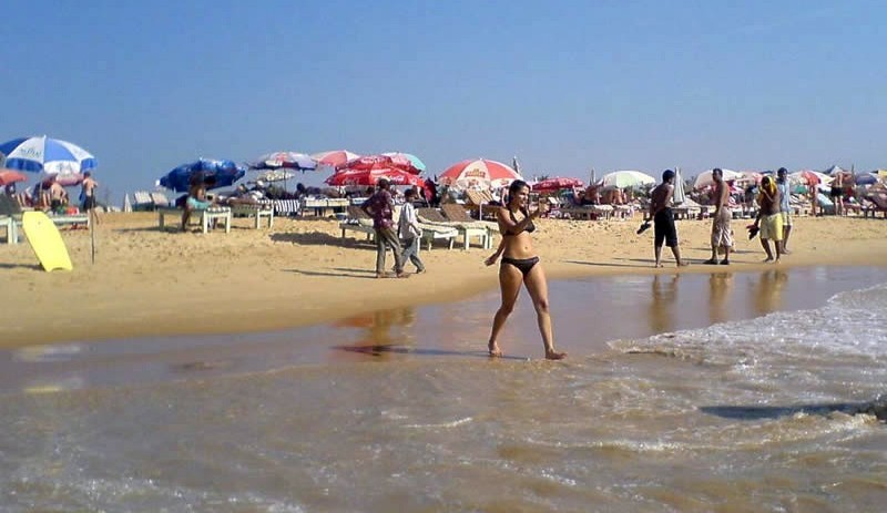 private beaches in goa. Bikini on Beach of Goa