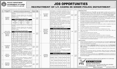 Sindh Police Department Jobs 2019 by PTS | 1618+ Vacancies | Latest Advertisement