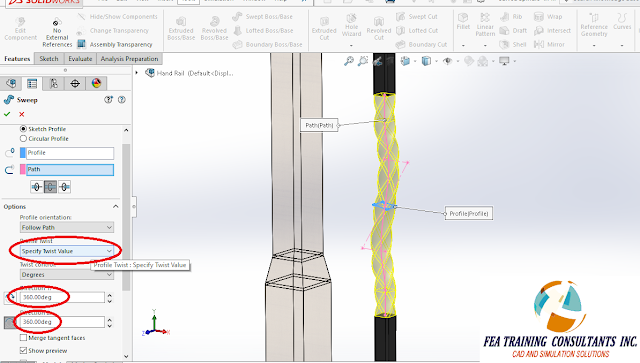 sweep features solidworks 2016