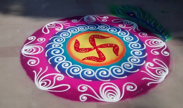 Latest Rangoli Design for Diwali