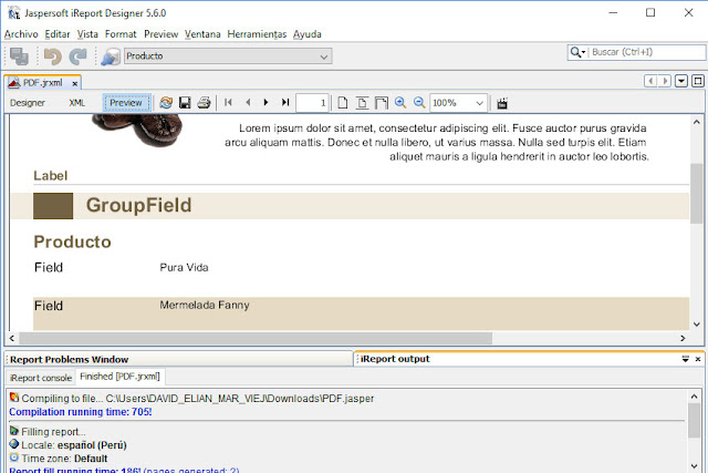 Descargar iReport portable para crear reportes PDF