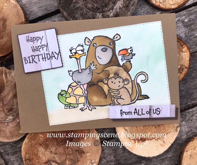 stampin up birthday card using From All of Us with Zoe Tant