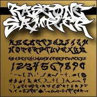 digital graffiti fonts, graffiti alphabet fonts